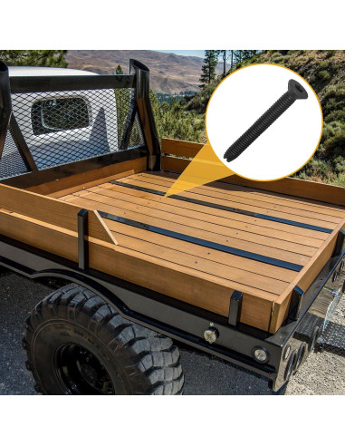 Tornillos para Deck FMhotu 1/4-20 x 6.35 cm Cabeza Plana - 100 Pzas