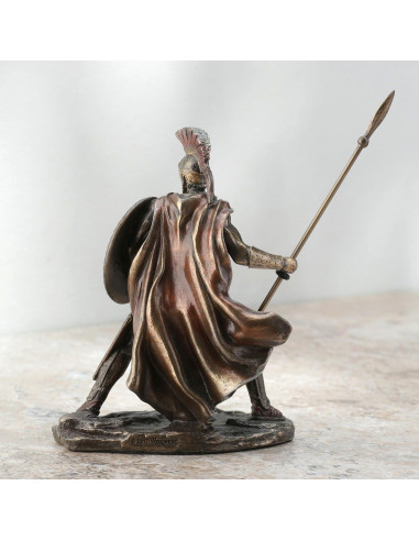 Figurita Guerrero Espartano Leonidas Veronese 10.16 cm Resina Bronce