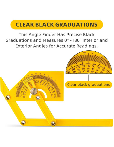 2 Transportadores de Ángulo Ajustables SYFLHYP 0-180