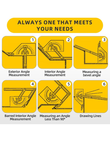 2 Transportadores de Ángulo Ajustables SYFLHYP 0-180