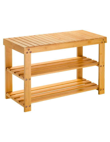 Banco de Zapatos de Bambú Pipishell 3 Niveles 136kg
