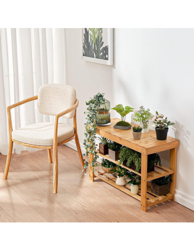 Banco de Zapatos de Bambú Pipishell 3 Niveles 136kg