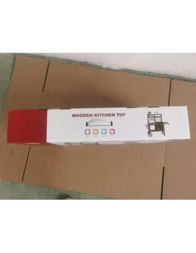 Cocina de Madera para Niños WOODENFUN con Fregadero y Ruedas