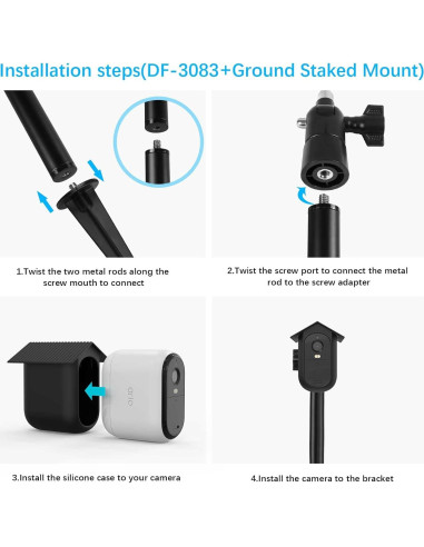 Soporte de Estaca de Tierra VOMENC para Cámara Arlo Essential XL