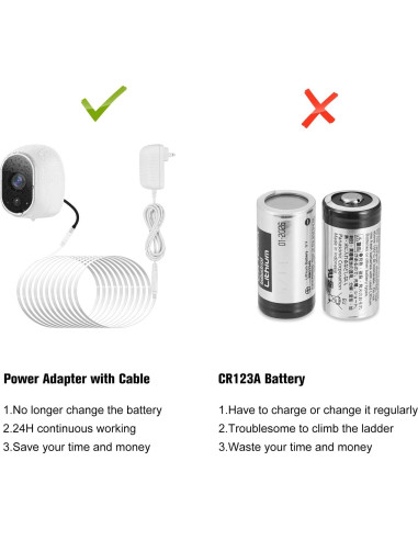 Adaptador de corriente Arlo Original con cable 7.5m para cámara