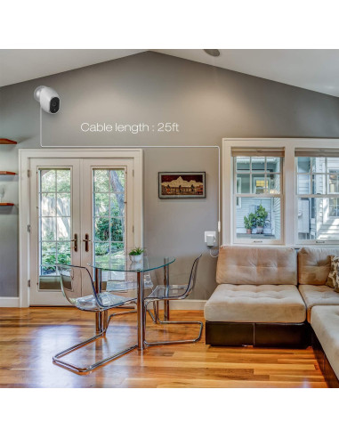 Adaptador de corriente Arlo Original con cable 7.5m para cámara