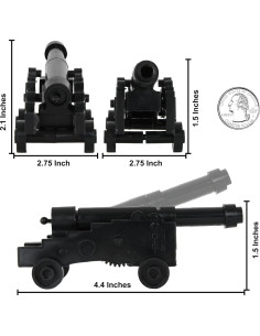BMC Cañón Naval Clásico Negro y Bronce 11.43 cm 2
