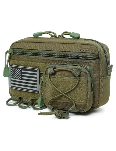 Bolsa Molle Horizontal Lemubeane Verde OD 23.9x15cm EDC