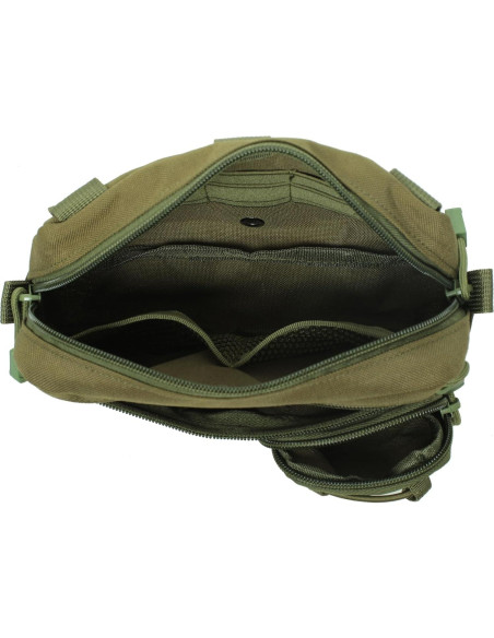 Bolsa Molle Horizontal Lemubeane Verde OD 23.9x15cm EDC