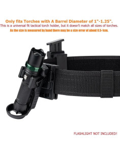 Soporte Táctico para Linterna TACNEX 1"-1.25" Clip Cinturón 2
