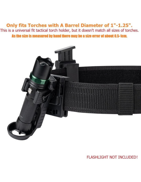 Soporte Táctico para Linterna TACNEX 1"-1.25" Clip Cinturón Soporte Táctico para Linterna TACNEX 1"-1.25" Clip Cinturón