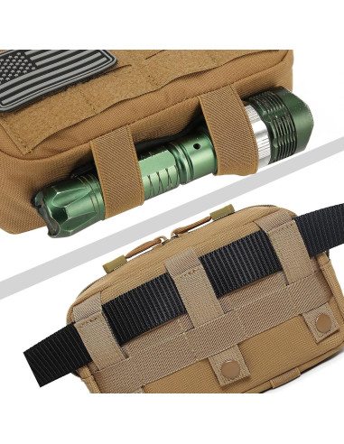 Bolsa Molle Horizontal Lemubeane Verde OD 23.9x15cm EDC