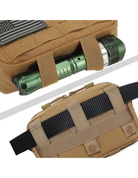 Bolsa Molle Horizontal Lemubeane Verde OD 23.9x15cm EDC