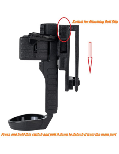 Soporte Táctico para Linterna TACNEX 1"-1.25" Clip Cinturón