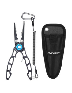 Pinzas de Pesca FLISSA 18.5 cm Titanio y Aluminio con Funda