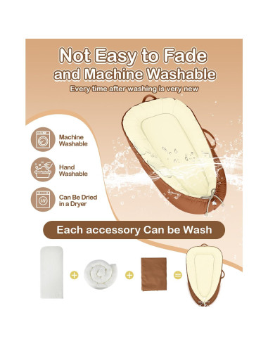 Cuna para Bebés Baobrava 3 en 1 Algodón Orgánico 0-24 Meses