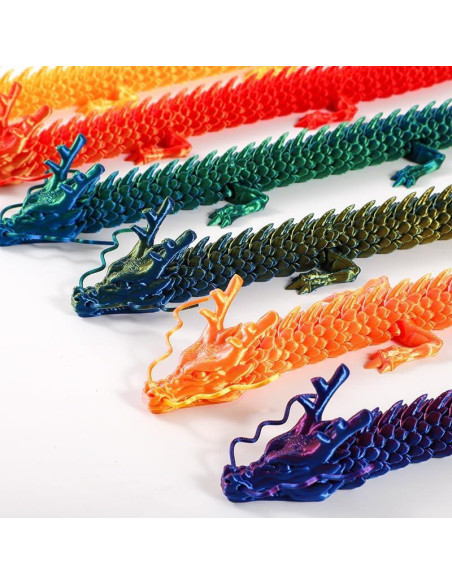 2 Dragones Impresos en 3D WUQIREN 30 cm Articulados