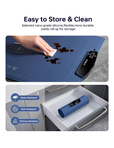 Bandeja Calentadora de Comida ACHHAH 60x40cm 9 Niveles Temperatura