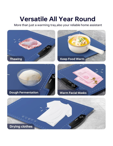 Bandeja Calentadora de Comida ACHHAH 60x40cm 9 Niveles Temperatura