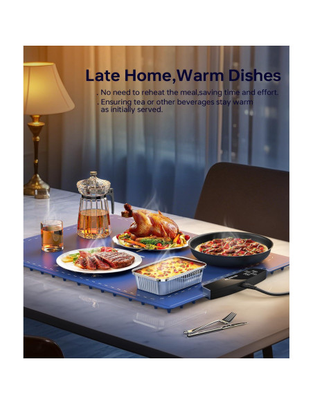 Bandeja Calentadora de Comida ACHHAH 60x40cm 9 Niveles Temperatura