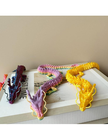 2 Dragones Impresos en 3D WUQIREN 30 cm Articulados