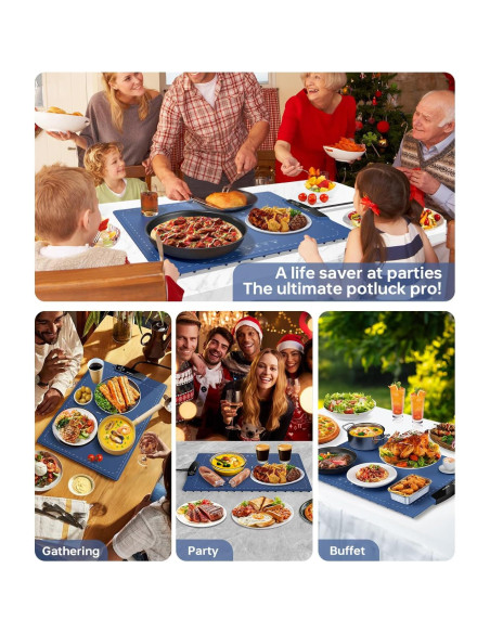 Bandeja Calentadora de Comida ACHHAH 60x40cm 9 Niveles Temperatura