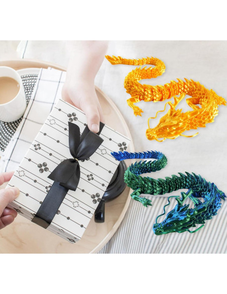 2 Dragones Impresos en 3D WUQIREN 30 cm Articulados