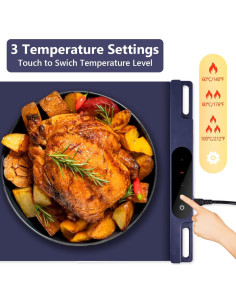 Alfombrilla eléctrica WDFAACK 3 niveles 50-100C azul 2