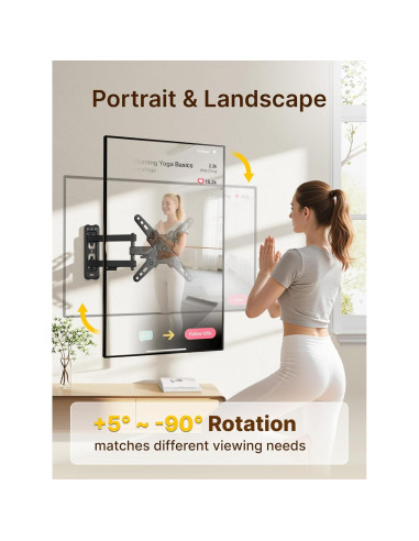 Soporte de Pared para TV monTEK 13-43" Movimiento Completo