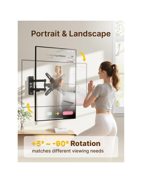 Soporte de Pared para TV monTEK 13-43" Movimiento Completo