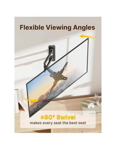 Soporte de Pared para TV monTEK 13-43" Movimiento Completo