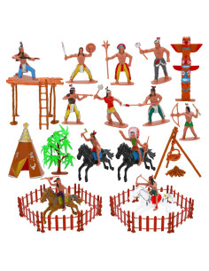 Figuras Nativas Americanas ONEST 26 Piezas Juguetes Educativos