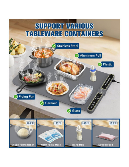 Alfombrilla Calentadora Eléctrica HOMEELVES 330W 9 Niveles