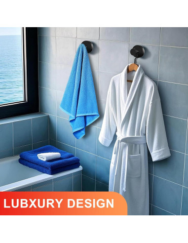 Ganchos de Ventosa Canareen 2 pcs Negro Acero Inoxidable