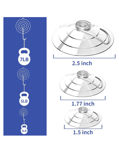 Ganchos de Succión Aweshock 14 Piezas Impermeables Transparentes