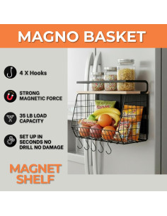 Estante Magnético para Nevera Yiwu Rewood 20.9x35 cm 2