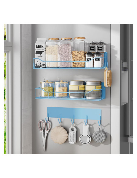 Estante Magnético para Especias IYEBAU 3 Paquetes Azul