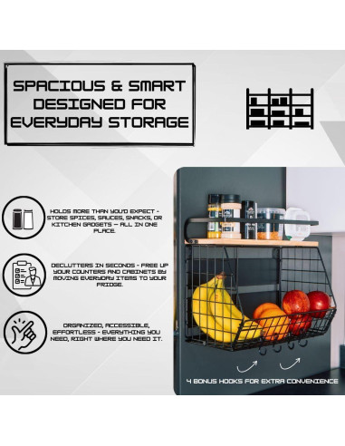 Estante Magnético para Nevera Yiwu Rewood 20.9x35 cm