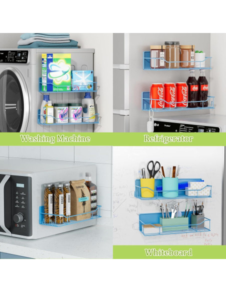 Estante Magnético para Especias IYEBAU 3 Paquetes Azul