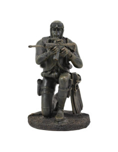 Estatua Soldado Buceador Navy Seal 15.24 cm Resina Pintada