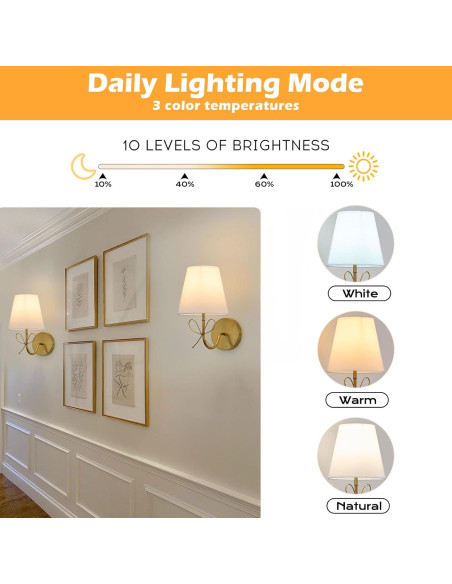 Aplique de Pared Inalámbrico PASSICA Set de 2 LED Recargables