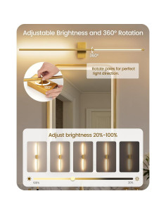 Apliques de Pared Inalámbricos GOEBLESON 10000mAh Set de 2 2