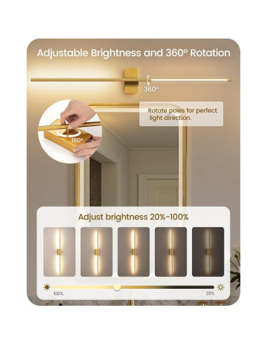 Apliques de Pared Inalámbricos GOEBLESON 10000mAh Set de 2