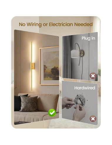 Apliques de Pared Inalámbricos GOEBLESON 10000mAh Set de 2