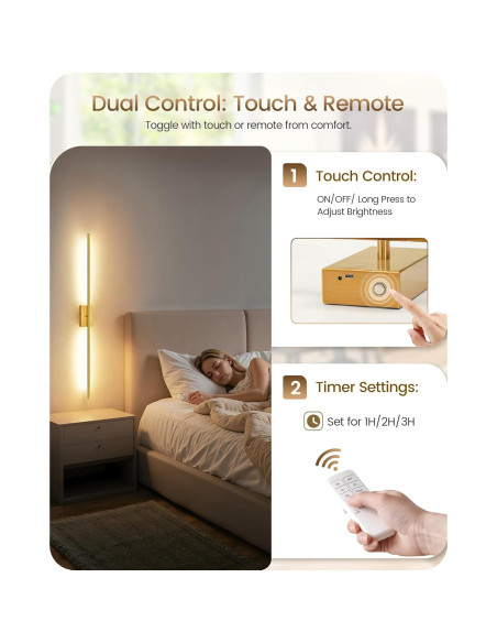 Apliques de Pared Inalámbricos GOEBLESON 10000mAh Set de 2