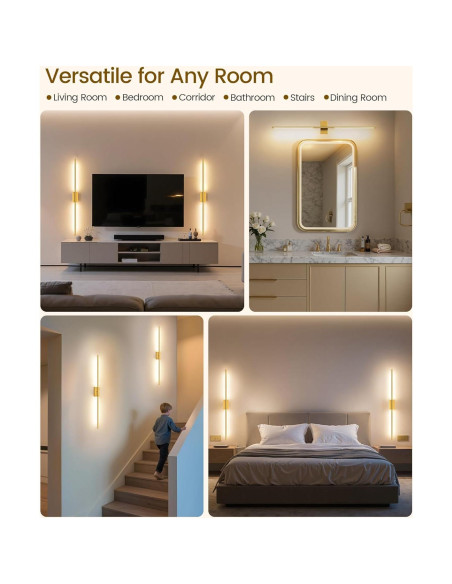 Apliques de Pared Inalámbricos GOEBLESON 10000mAh Set de 2