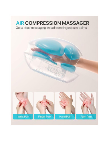 Masajeador de Mano Eléctrico ALLJOY con Calor y Compresión