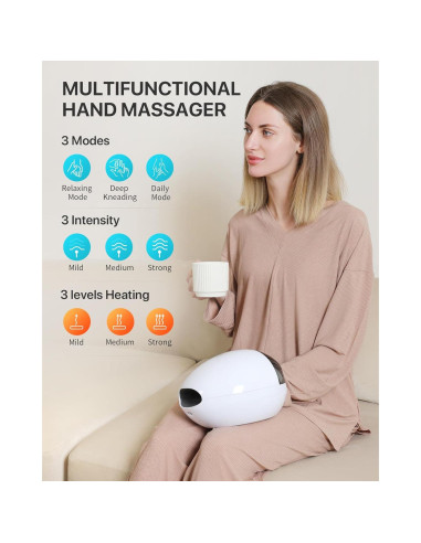 Masajeador de Mano Eléctrico ALLJOY con Calor y Compresión