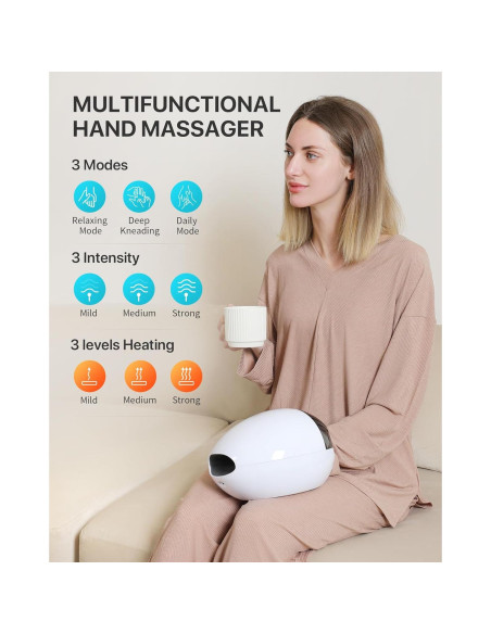 Masajeador de Mano Eléctrico ALLJOY con Calor y Compresión