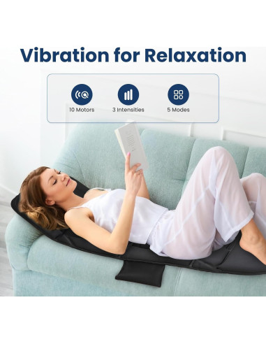 Esterilla de Masaje Comfier CF-3401 con Calor y 10 Motores